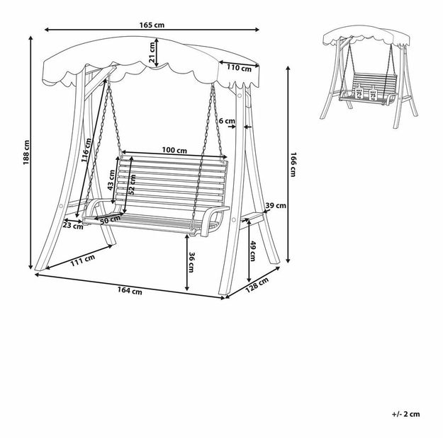 Hojdačka Andora (tmavé drevo)