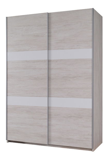 Dulap de haine Desayuno DSZ150 (Stejar alb + alb lucios)