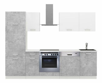 Kuchynská linka 270 cm Tonislav Siva Biela 270 (sivá + biela)