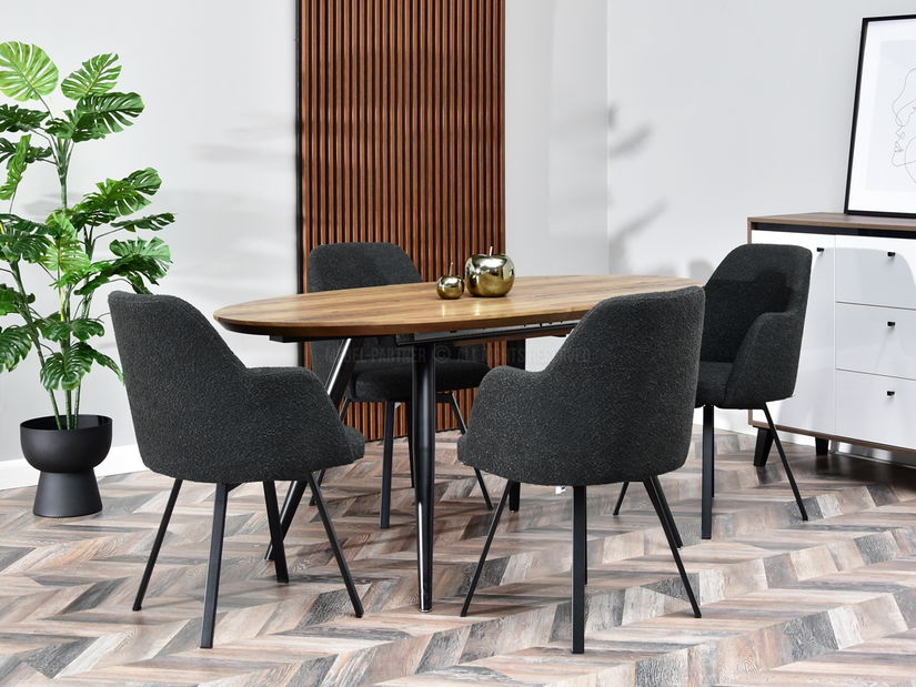 Jedálenská stolička Lejano (čierna)