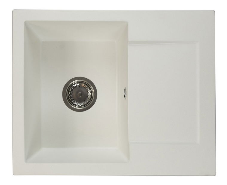 Chiuvetă de bucătărie Dalgam (alb) (cu 3 orificii pentru robinet) (D)