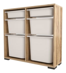 Organizator za igračke Dremonka 5 (orah + bijela)