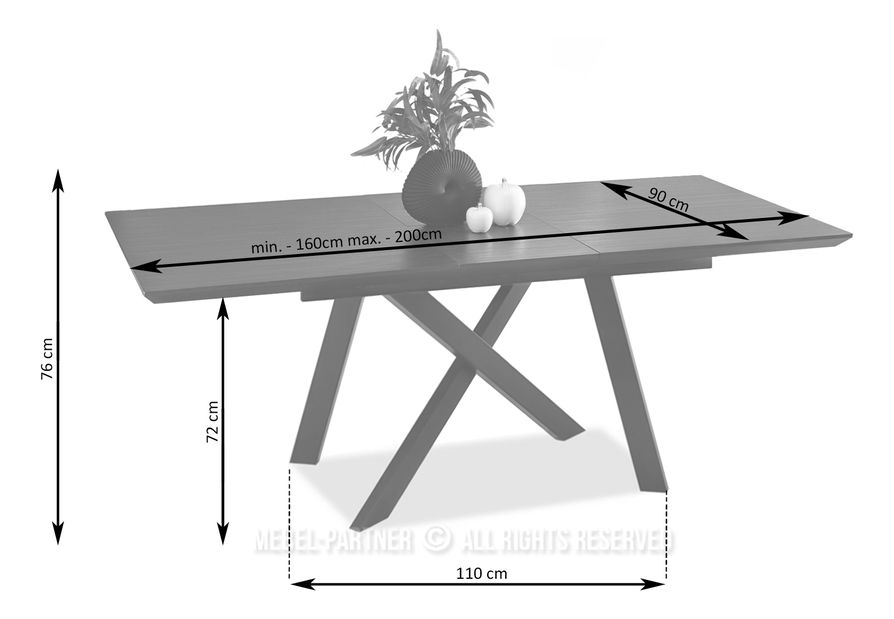 Jedálenský stôl Timmy (čierna)