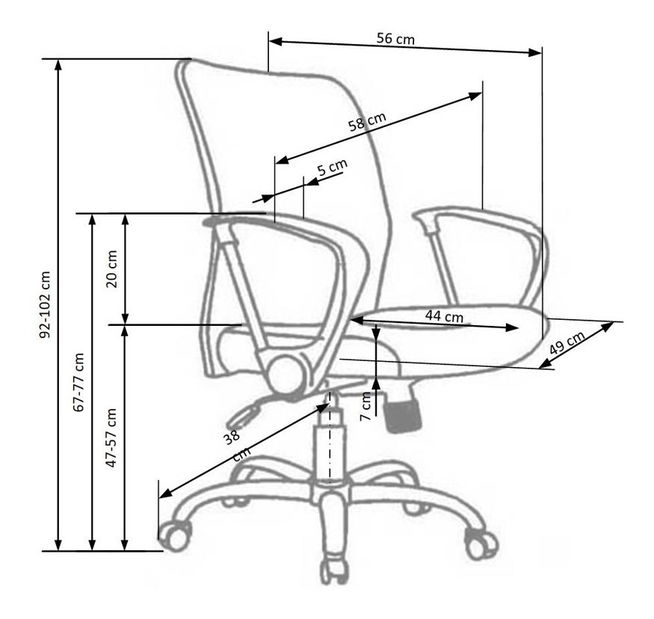 Uredska stolica Tamera crna (crna)