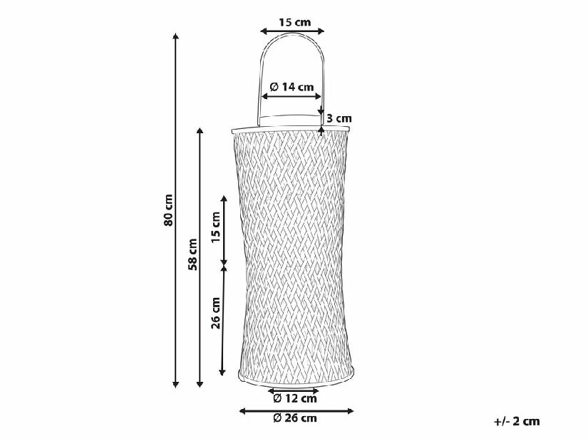 Svijećnjak 58 cm Macza (prirodna)