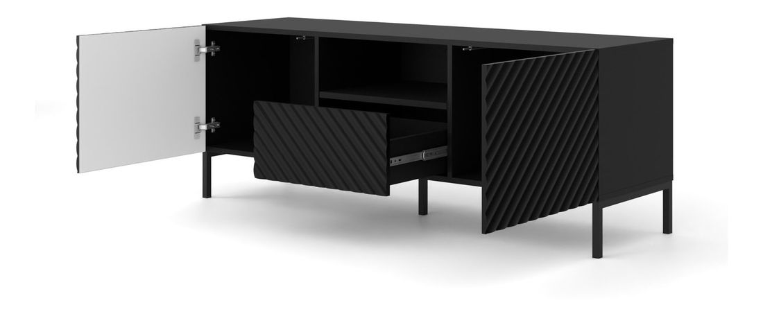 Masă TV Surfy 3D (Negru + Negru)