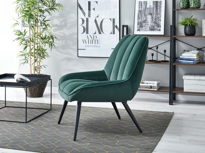 Kreslo Zolta (zelená + čierna)