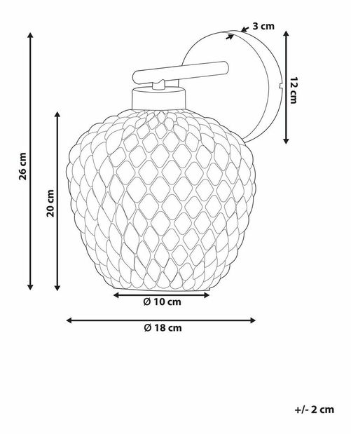 Fali világítás Suha (fekete) 