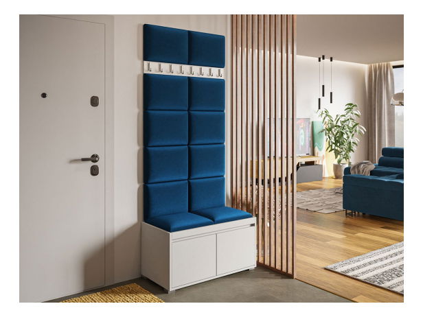 Mobilier pentru hol Kendora 80 (cu 12 buc panouri tapițate Pazara 40x30) (manila 26)