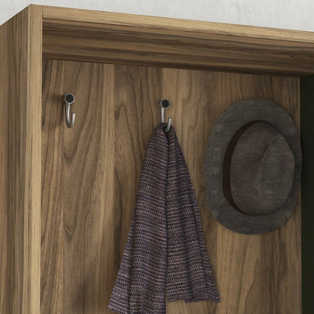 Set za predsoblje Marvel (orah + tamnozelena)