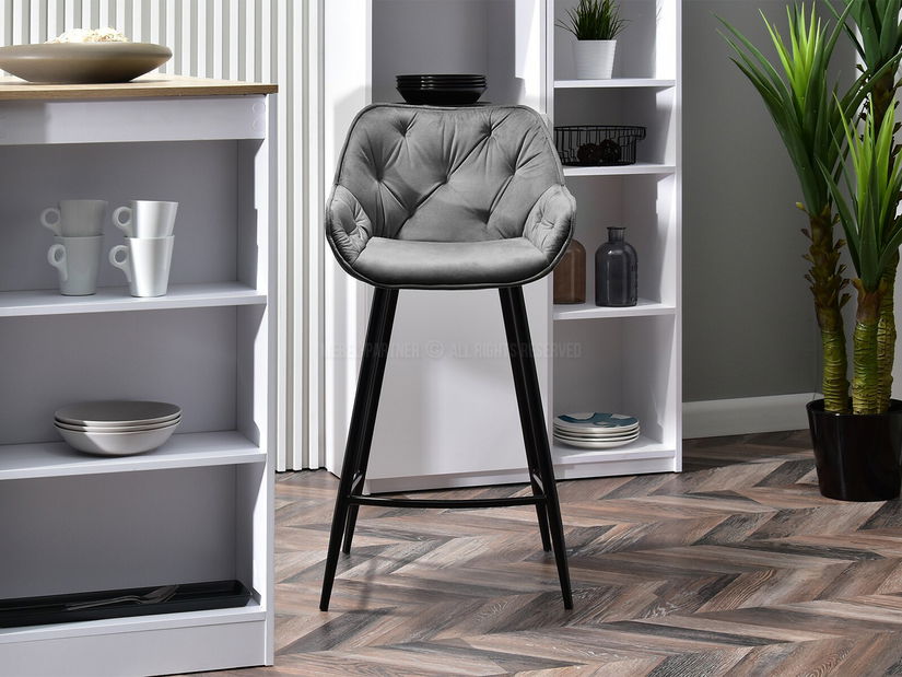 Stolička Lars (sivá + čierna)