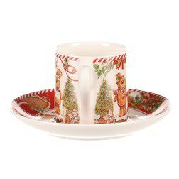 Bögrék csészealjakkal POR001-3 (többszínű)