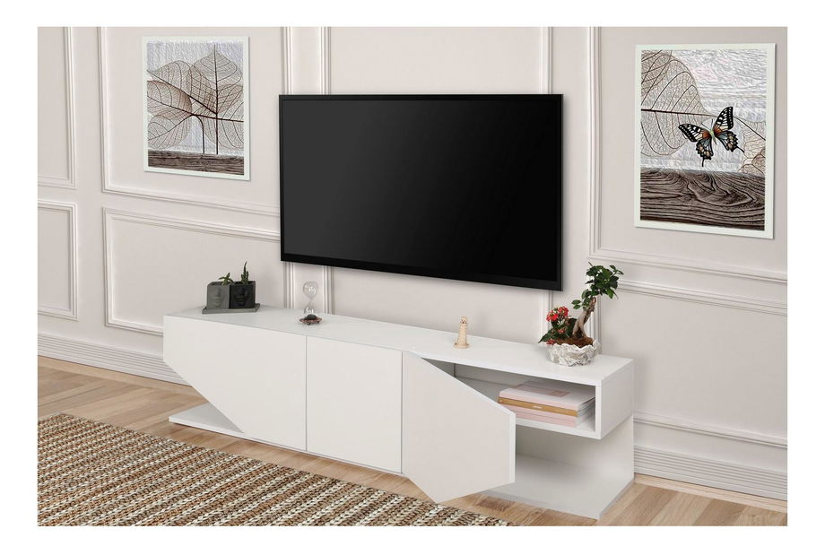 Masă TV/Dulap Ivonne 2 (alb)