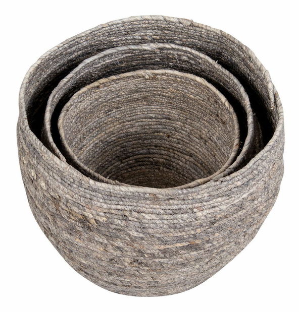 Set 3 ks košíkov Tlasalia (sivá)