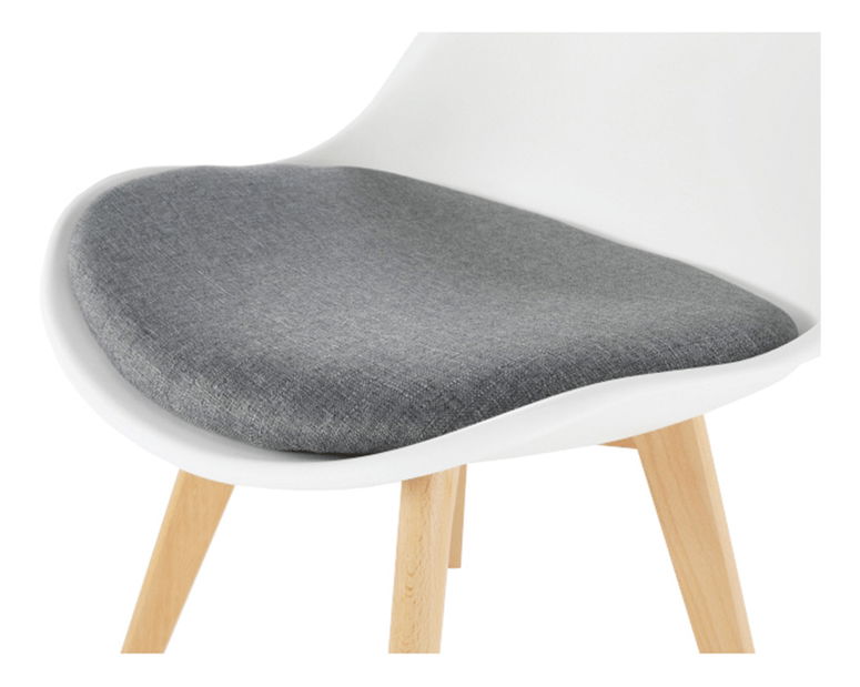 Jedálenská stolička Ambany (biela + sivá)