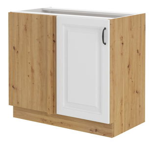 Dulap inferior de bucătărie Sheila 105 ND 1F BB (Stejar artisan + Alb)