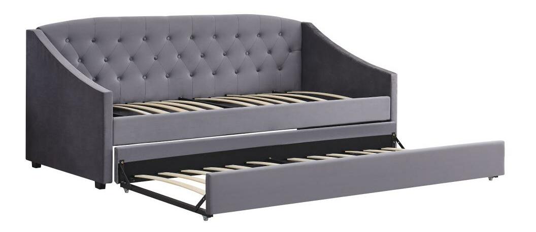 Széthúzható ágy 90 cm Asesorar (szürke) 