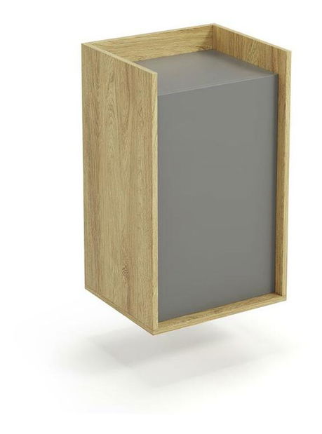 Ormarić Mozelle 1D (hikor + tamnosiva)