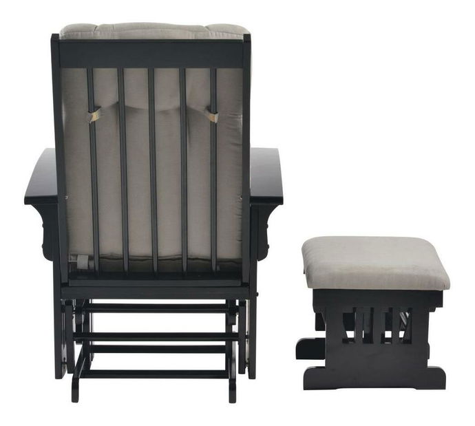 Fotoliu balansoar cu suport picioare Kairasa (gri + negru) 