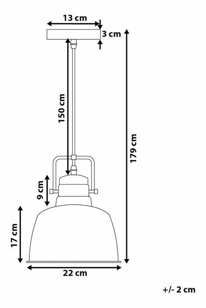 Závesná lampa Narmy (biela)