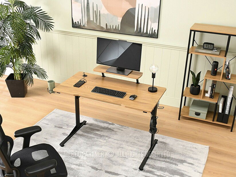 PC asztal Matts 115 (tölgy + fekete)