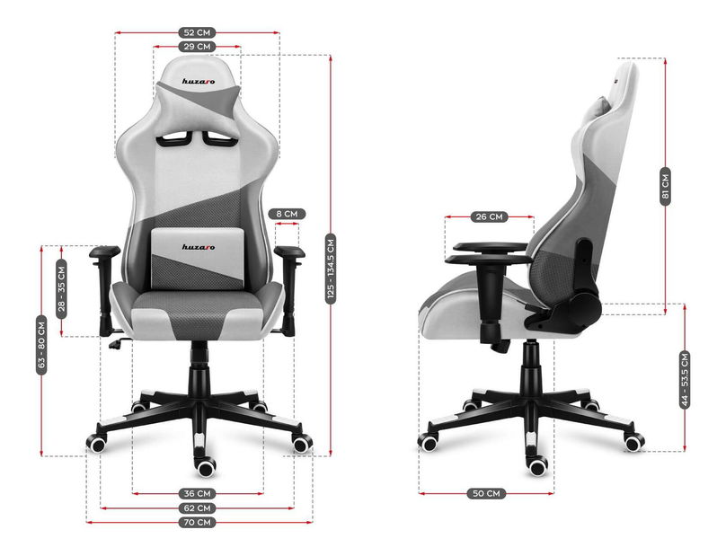 Gaming stolica Fusion 6.2 (bijela + siva)