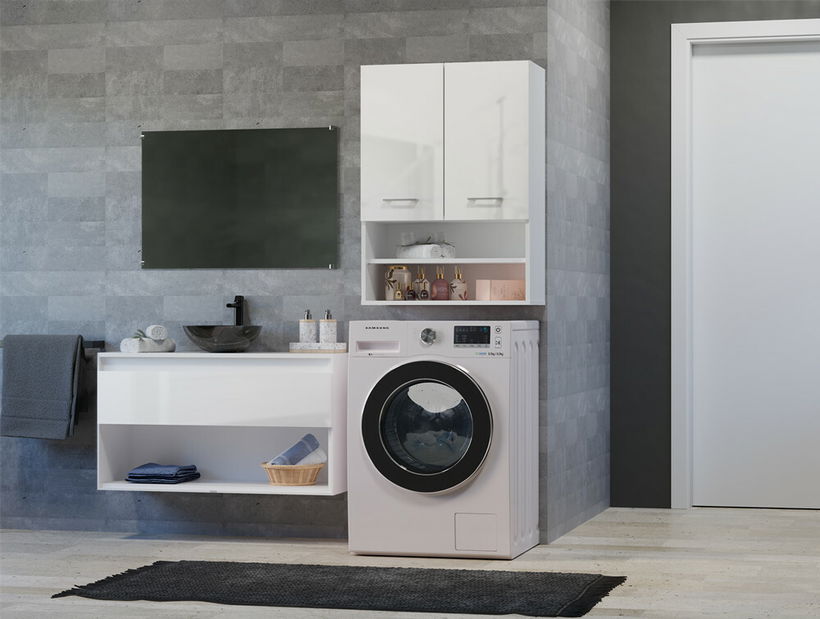 Zidni kupaonski ormarić Perdieron 1 (bijeli sjaj)