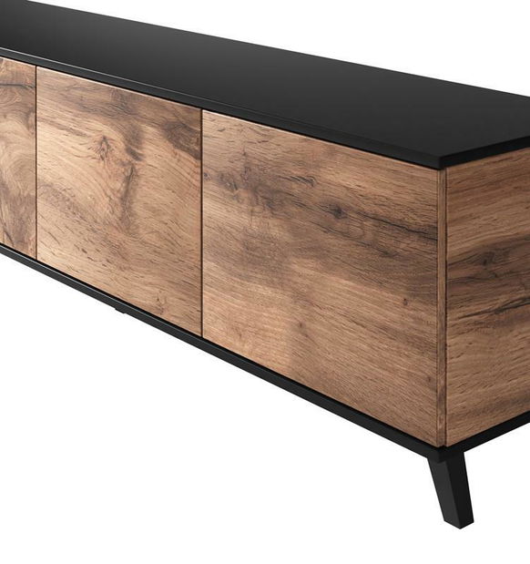 TV asztal Remali (fekete + wotan tölgy)