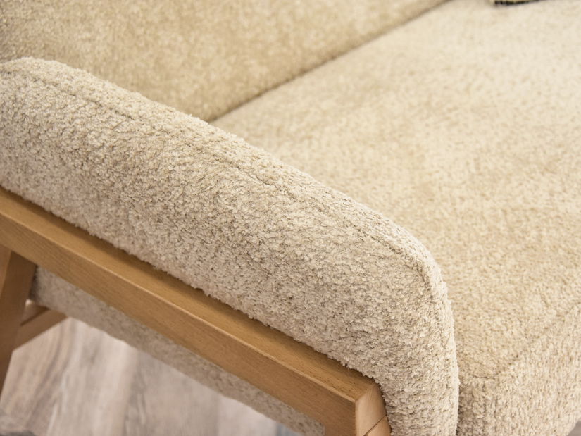 Pohovka dvojsedačka Lavora (béžová + dub)