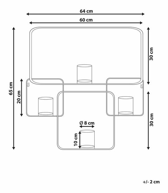 Sfeșnic Paw (negru)