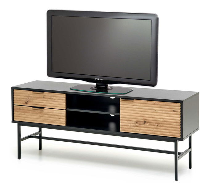 Masă TV Mui RTV (stejar artisan + negru)