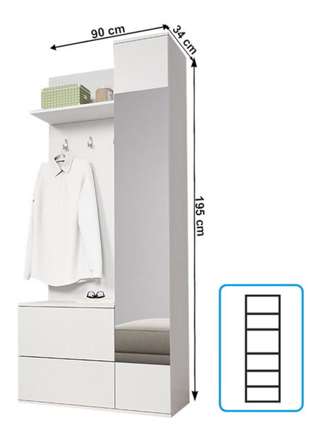 Set pentru hol Gadiel (alb)