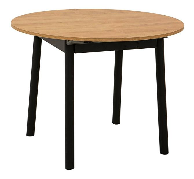 Blagovaonski stol na razvlačenje Duvasa 5 (hrast + crna) (za 4 osobe)