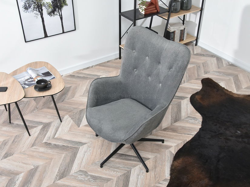 Kreslo Truni (sivá + čierna)