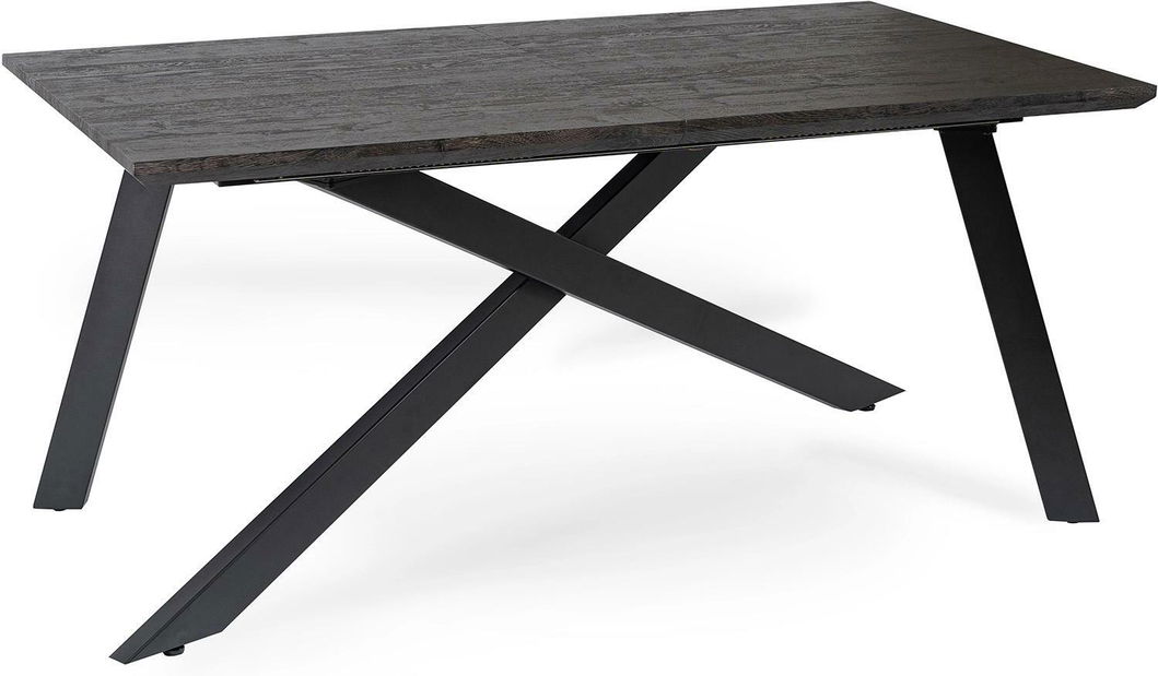 Masă sufragerie extensibilă Hinchandose (negru) (pentru 6-10 persoane)