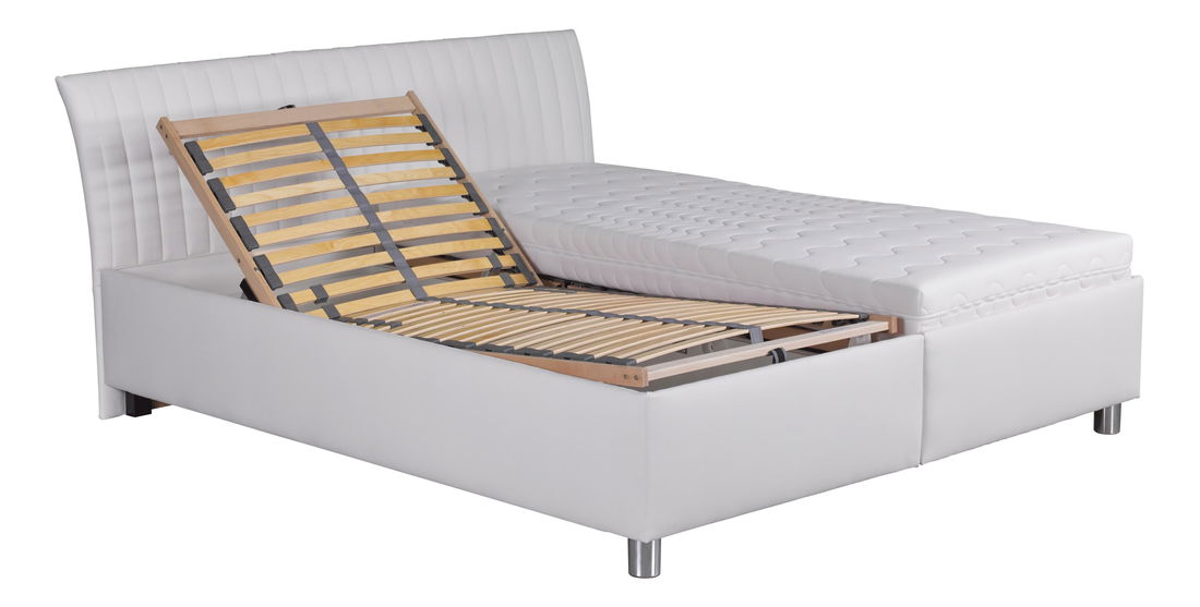 Manželská posteľ 180 cm Blanár Vinco (hnedá + vzor Gary 8) (s roštom a matracom Nelly)