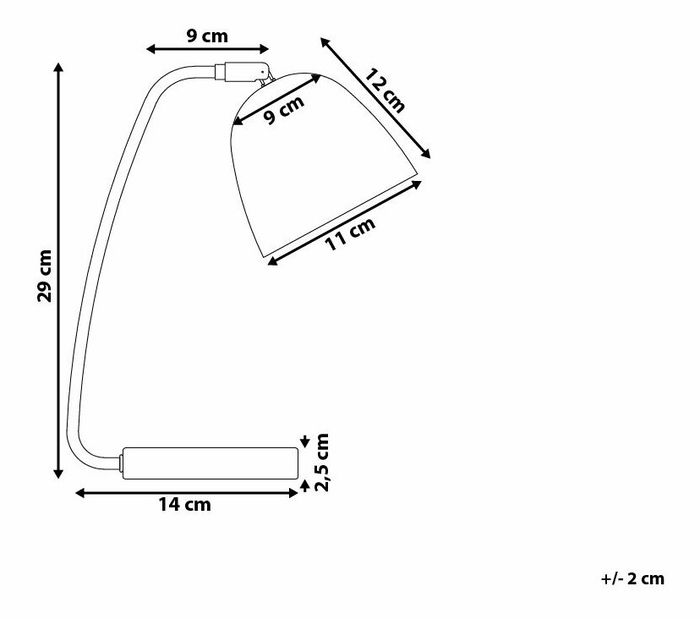 Stolná lampa Ulsan (čierna)