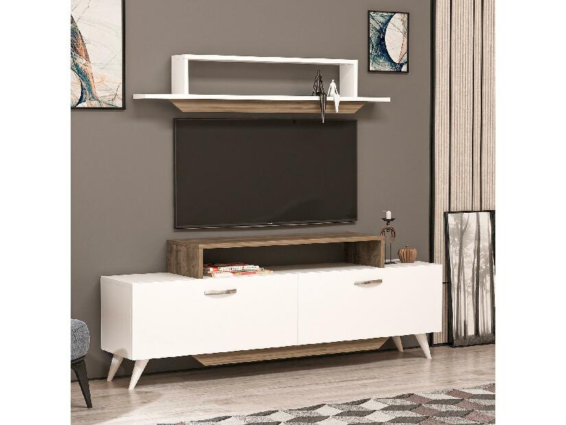 Mobilier living Tebeka 2 (alb + Nuc) 