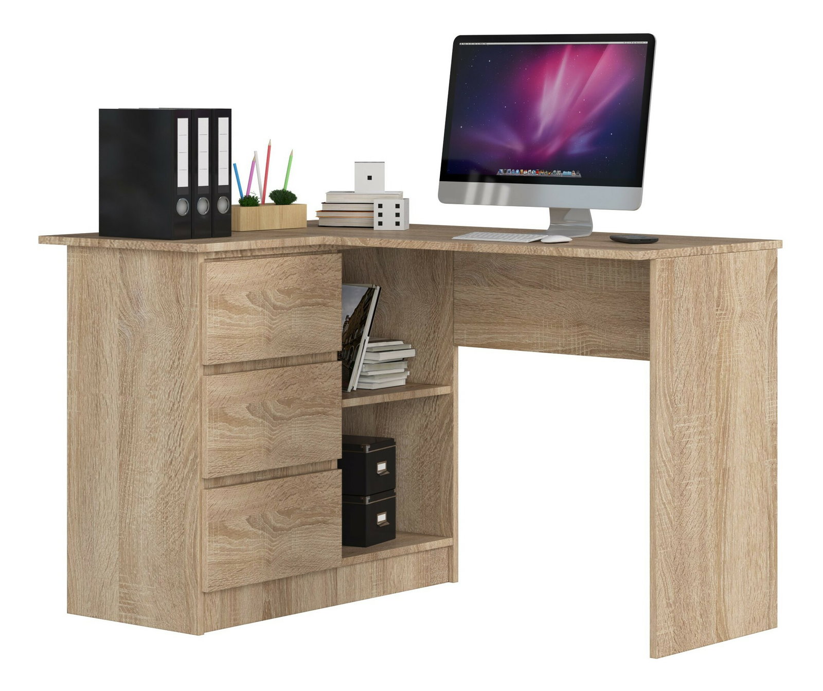 Sarok PC asztal Bodhi (sonoma tölgy) (B)