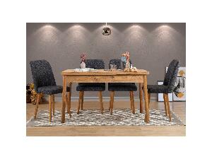 Set mobilier sufragerie Bimuvo 5 (pin atlantic + antracit) (pentru 4 persoane)