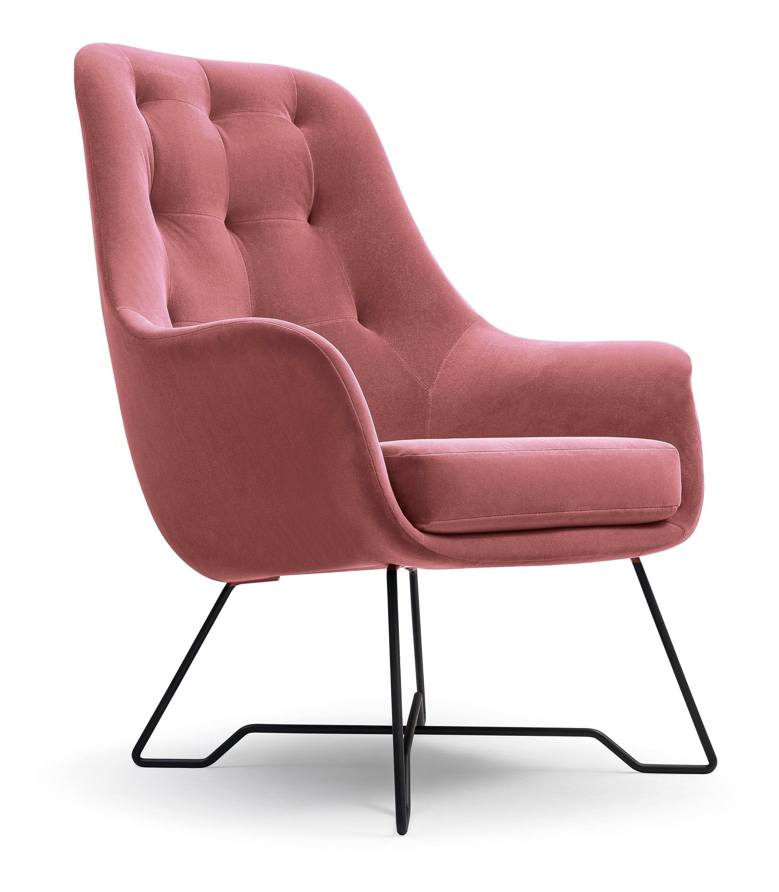 Fotel Eliah (sötét rózsaszín)