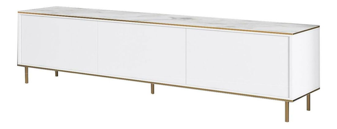 TV stolić/ormarić Mamene 2 (bijela + mramor + zlatna)