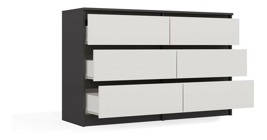 Komód Musecalo 6 120 (antracit + fehér)