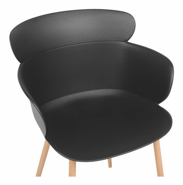 Set 2 ks. jedálenských stoličiek SULLY (čierna)