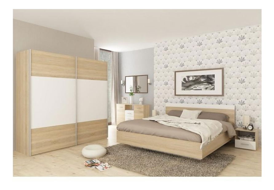 Spálňa Gaila (dub sonoma + biela)