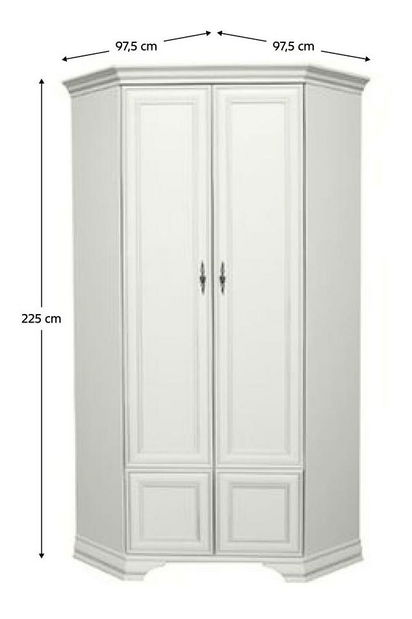 Kutni ormar Kuito SZFN2D (alpska bijela)