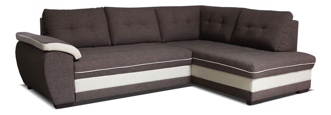 Rohová sedačka Aruba 2F+L (hnedá + krémová) (P)