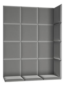 Set 19 tapeciranih panela Quadra 120x160 cm (siva)