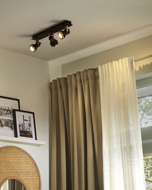 Stropné svietidlo Braulio (medená + čierna)