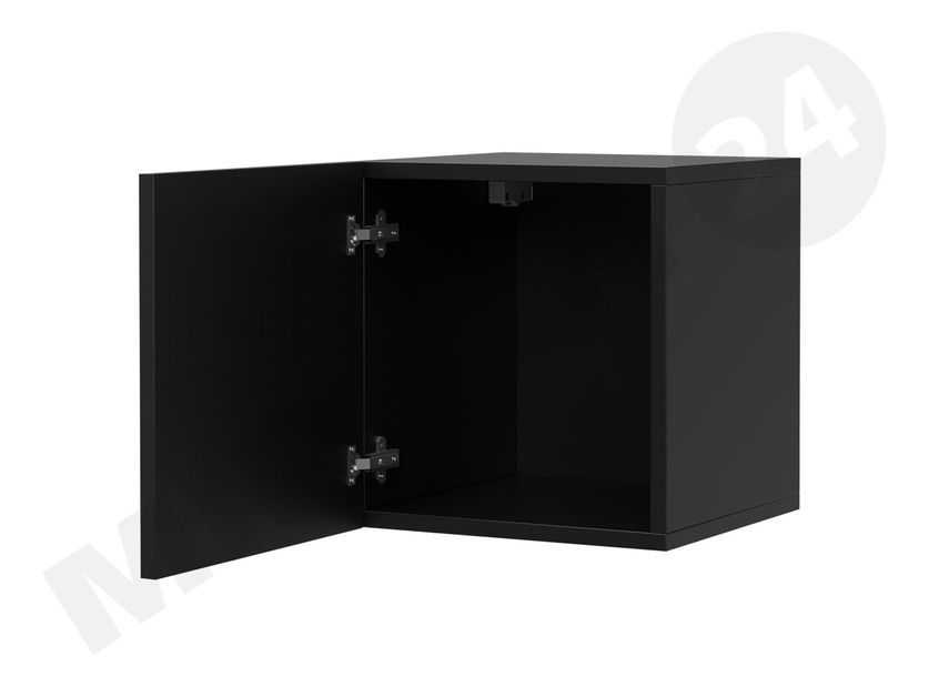 Mobilier living Badiani XVI (negru + negru lucios + Alb lucios)